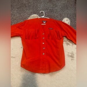 Vintage 80s-90s rough rider fringe shirt